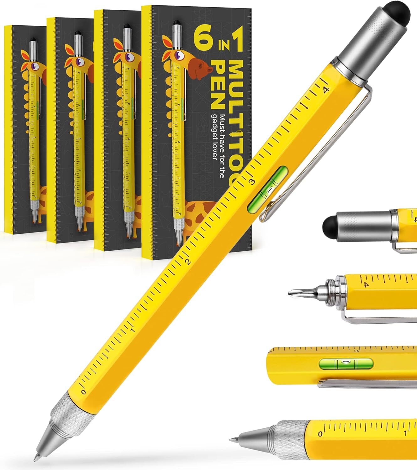 Stocking Stuffers Gifts for Men Dad-Multitool Pen Construction Tools, Pen Too