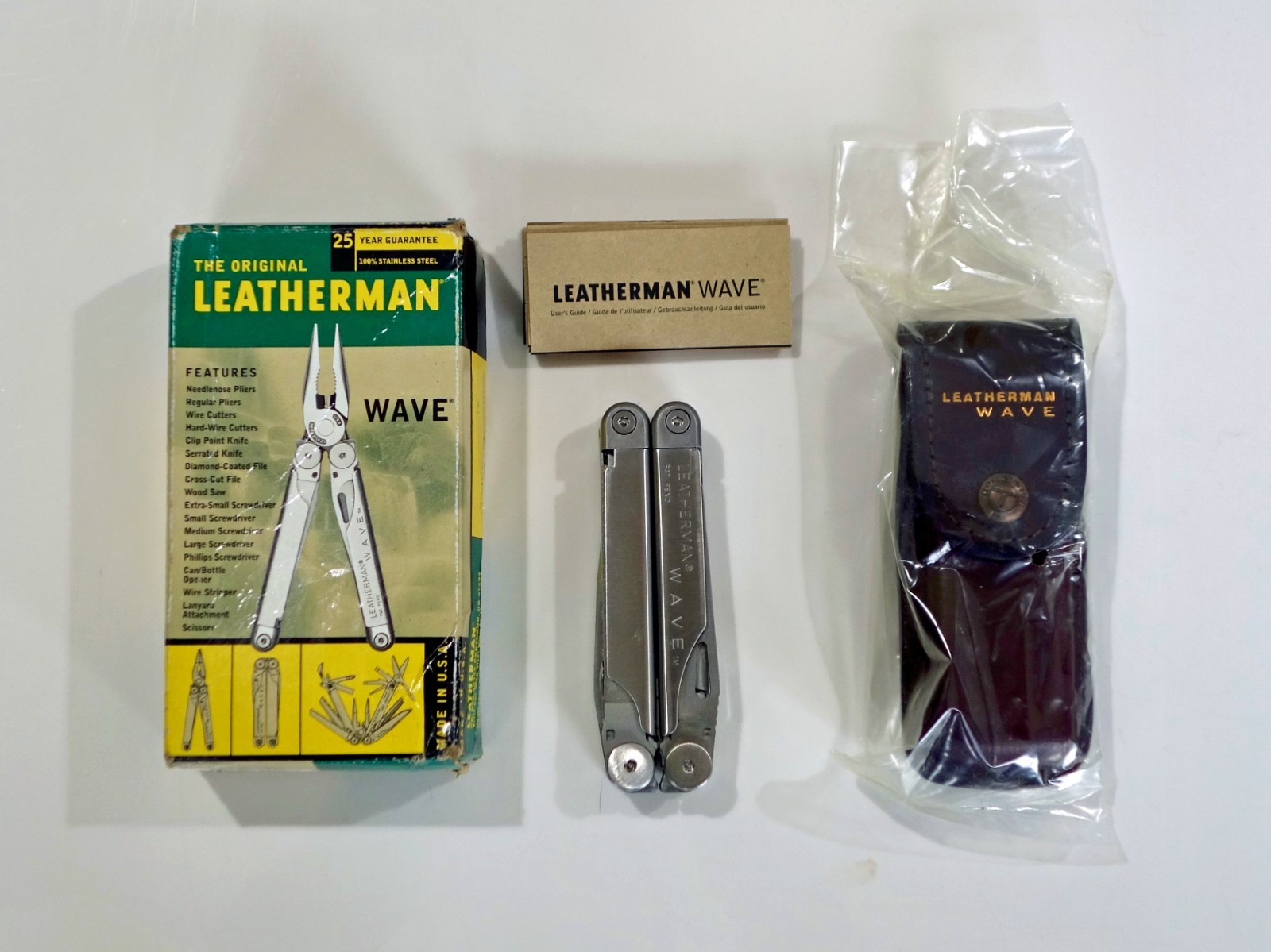 ORIGINAL LEATHERMAN WAVE – NEW OLD STOCK – MADE IN THE USA + OEM LEATHER POUCH