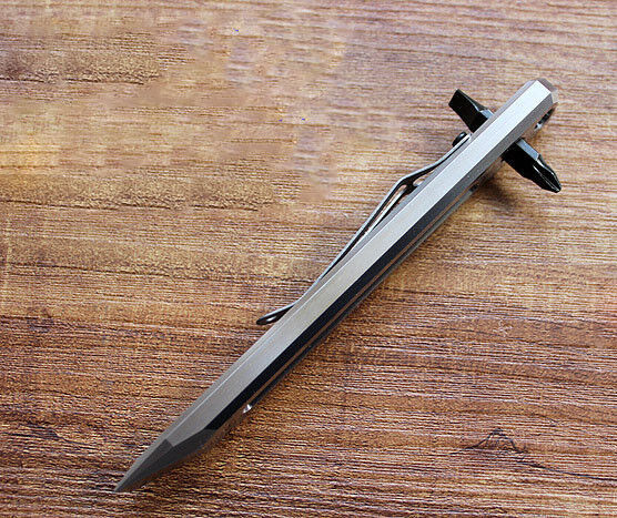 EDC TC4 Titanium Crowbar Pry Bar Screwdriver With Clip Keychain Pendant Tool