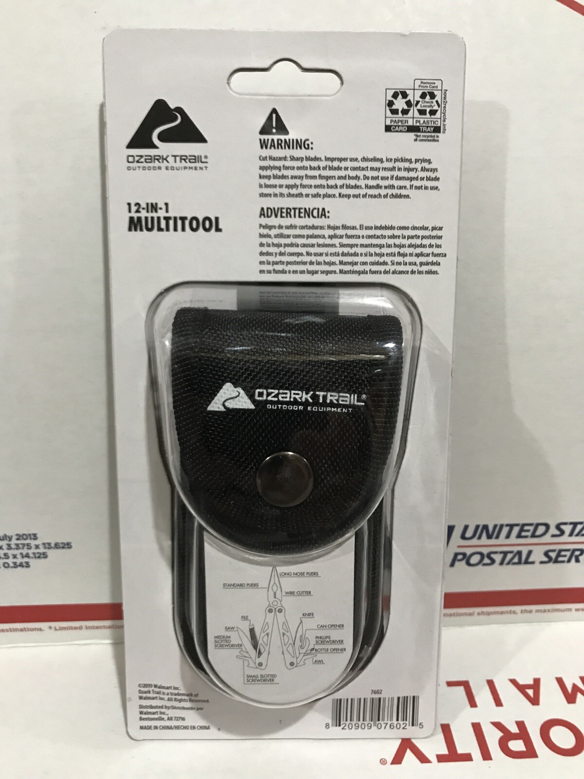 NEW SEALED! Ozark Trail 12 In 1 Multitool! With Sheath! All Black LAST ONE! Prep