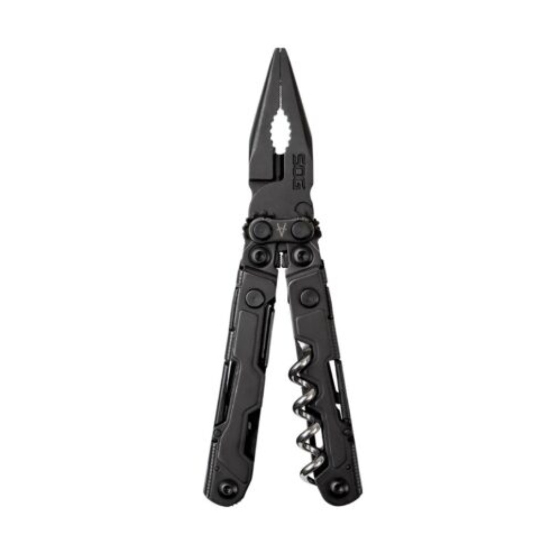 SOG PL1002CP PowerLitre 19-in-1 Mini Multi-Tool Black Oxide Pocket Tool w/ Clip