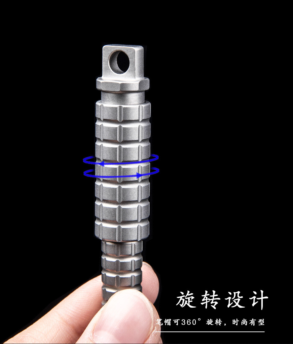 Titanium Alloy Mini Pocket Pen Outdoor EDC Tool Portable Keychain Ballpoint Pen