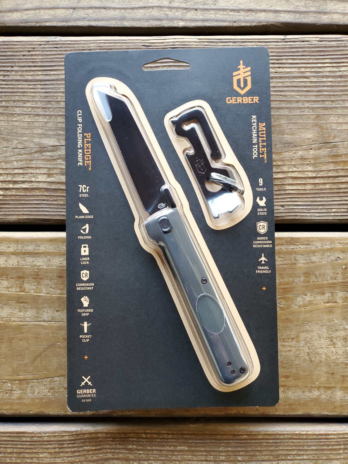 Gerber Pledge Knife & Mullet Keychain Multi-Tool Set. Brand New.