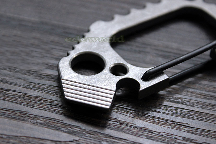 TITANER Titanium CNC Keychain Carabiner Bottle Opener Crowbar Outdoor EDC Tool