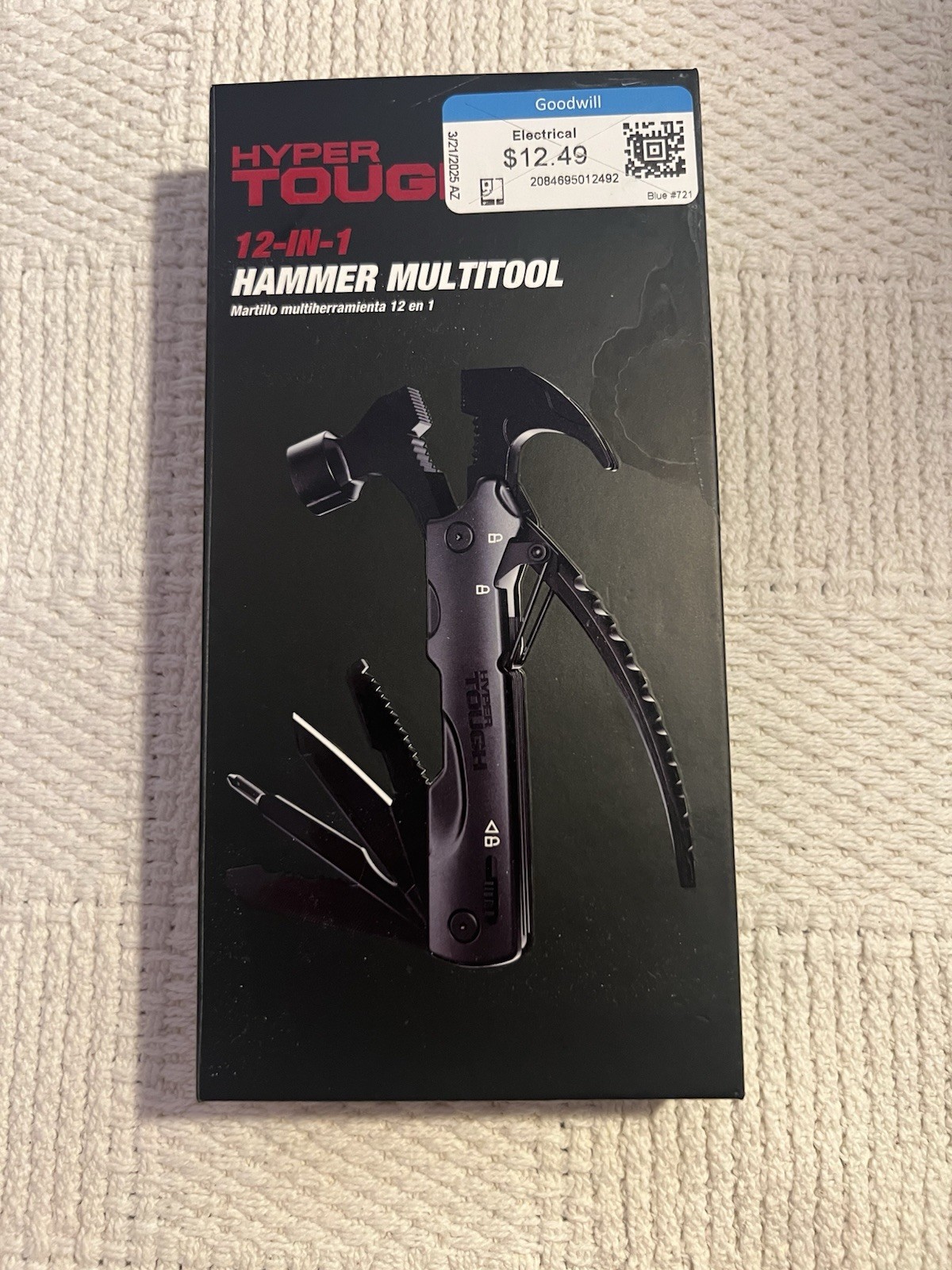 Hyper Tough 12-in-1 Hammer Multitool Black Model 42865 – New Open Box