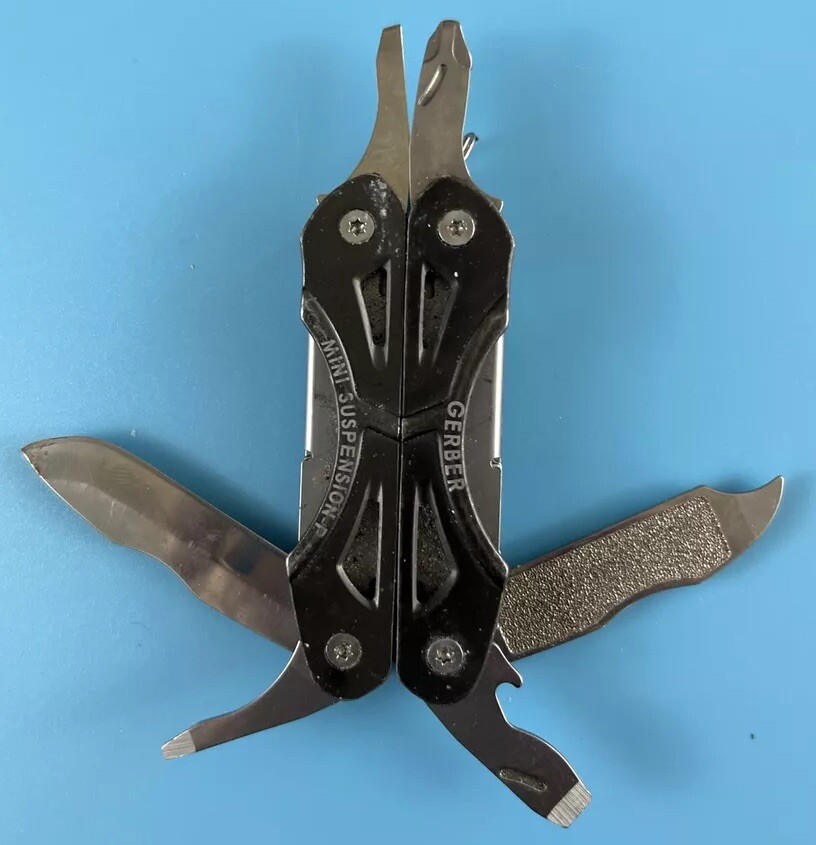 Gerber Mini Suspension-P Gray Mini Multi-Plier 12 Function 8 Tool Keychain