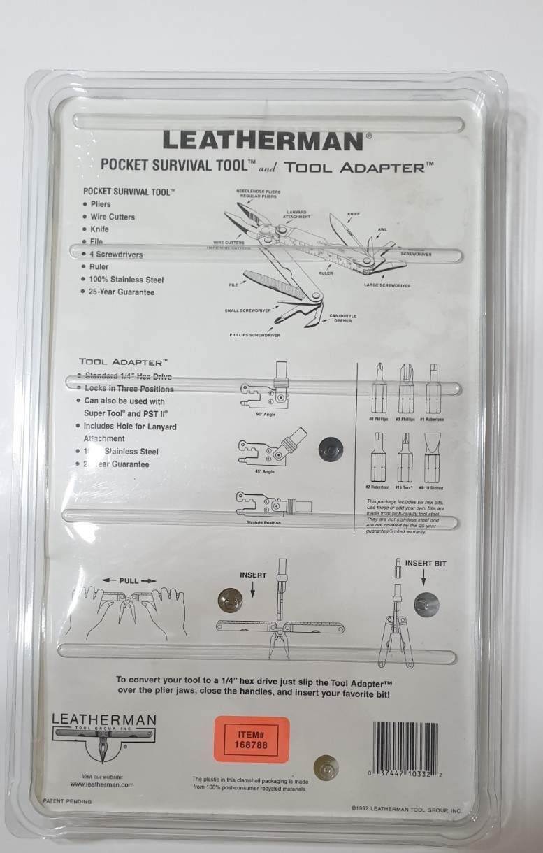 🔥🔥🔥🔥 Leatherman PST + Bits +Tool Adapter Set Collectable New In Blister Rare
