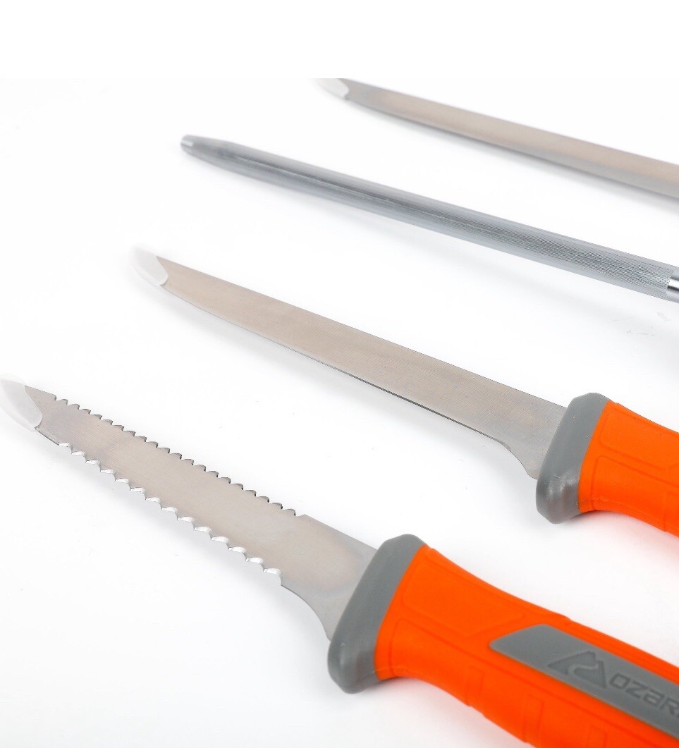 Ozark Trail 6 Piece Fish Fillet Knife Multi Set with Straight Edge Blade