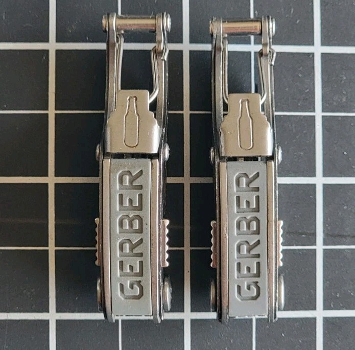 Gerber Curve (2x) Silver Multi-Tool Carabiner Knife/File/Bottle Opener 4 Tools