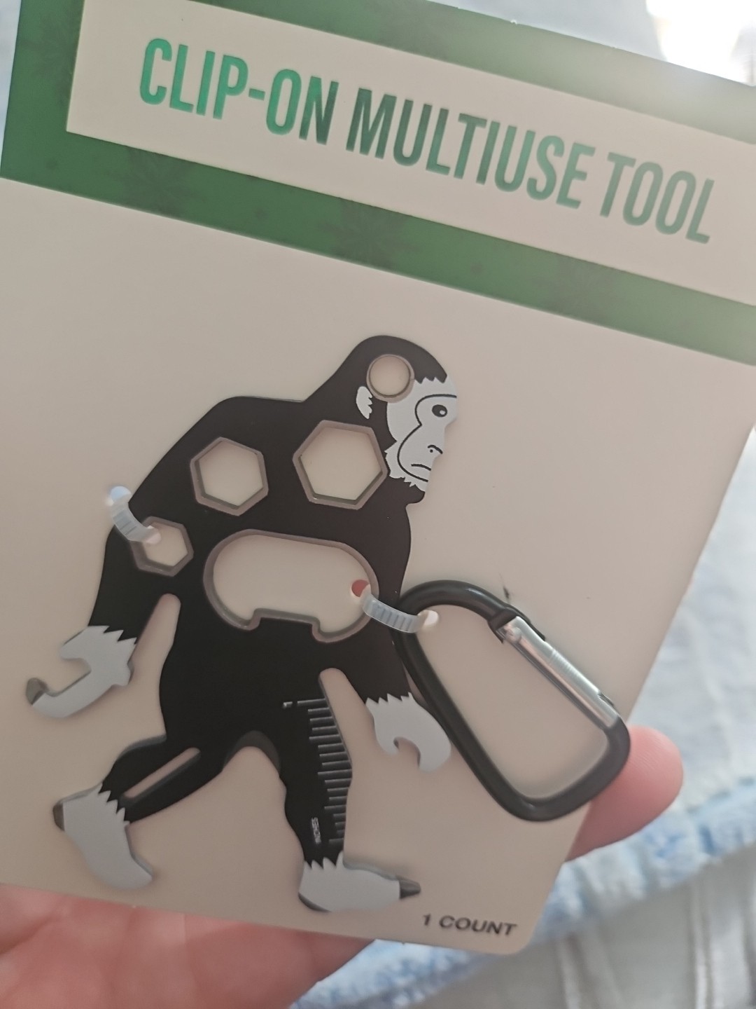 Bigfoot Clip On Multiuse Stainless Steel Keychain Bottle Opener Wrench Screw