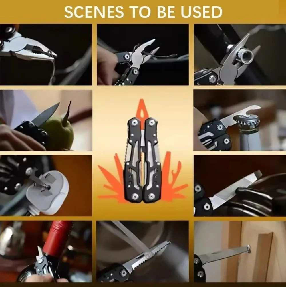 Multi-tool Pliers Outdoor Combination Knife Pliers Stainless Steel Folding Porta