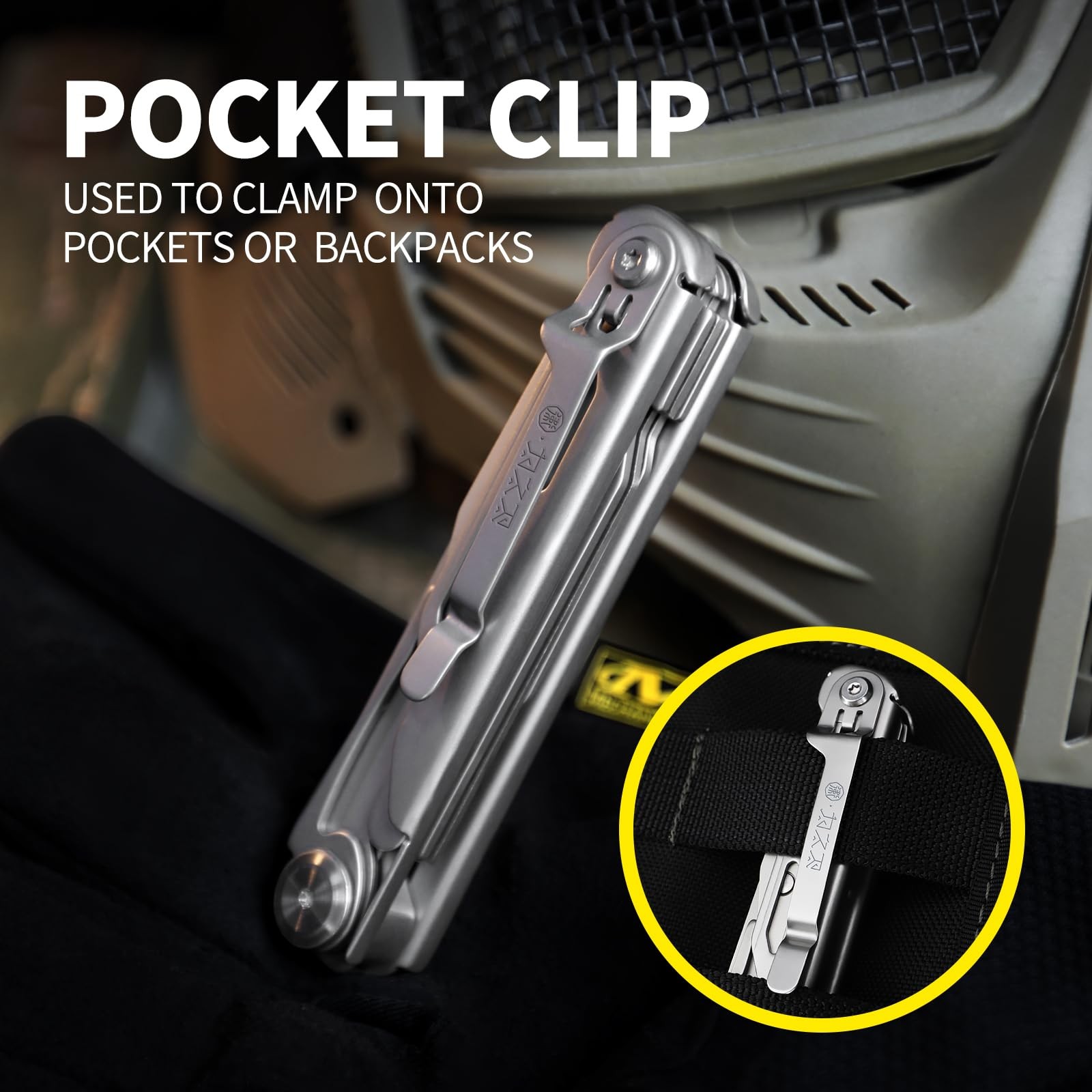 9-in-1 multitool, pocket mini EDC tool, folding scissors, tungsten steel wind…