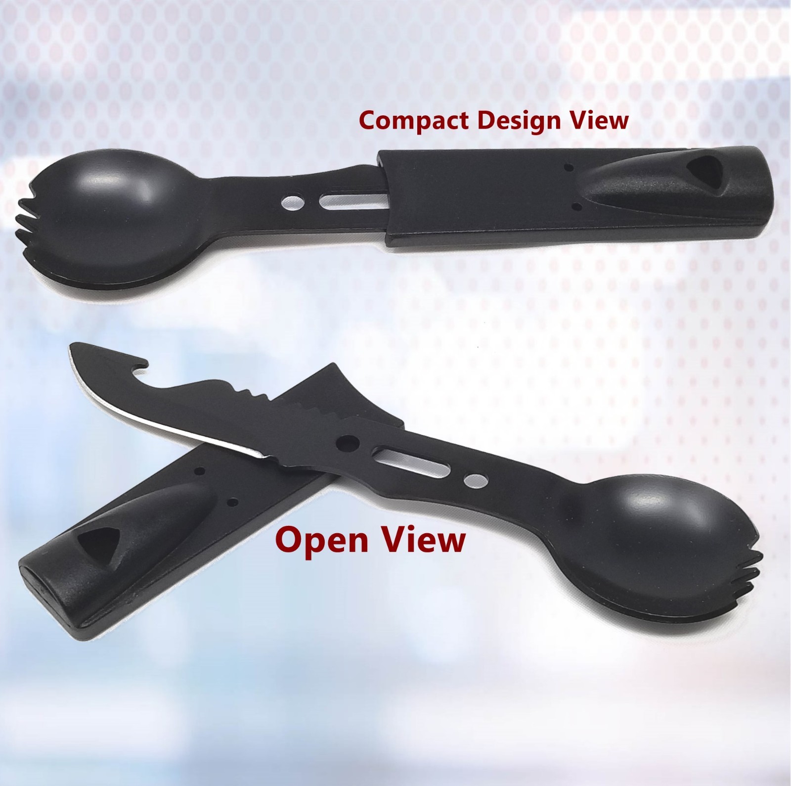 Compact & Durable Best Dad Ever Design 2PC Camping Spoon & Knife Set for Outdoor