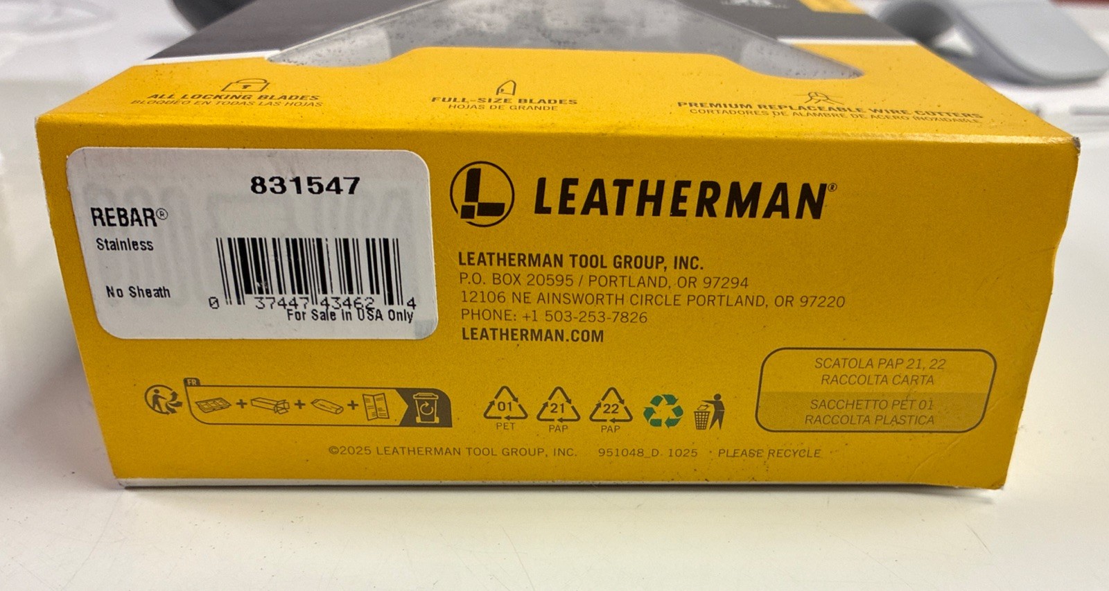 LEATHERMAN Rebar 17-in-1 Multitool W/ Premium Replaceable Wire Cutters & Saw