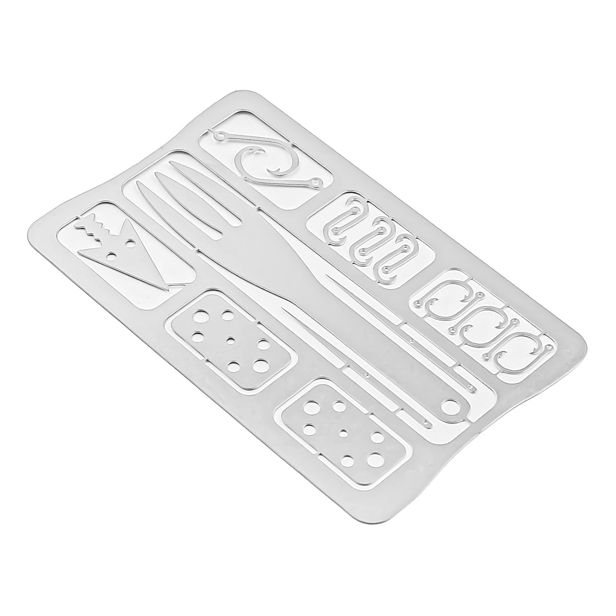 4Pcs Stainless Steel Camping Survival Card Outdoor Multifunction Tool Card …