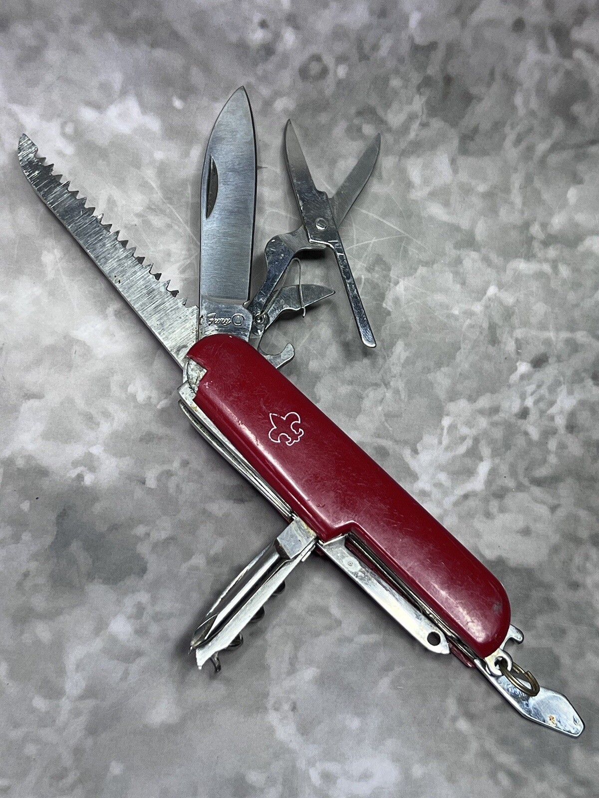 Red Multi Tool Pocket Tactical Camping Folding Army Knife #1701