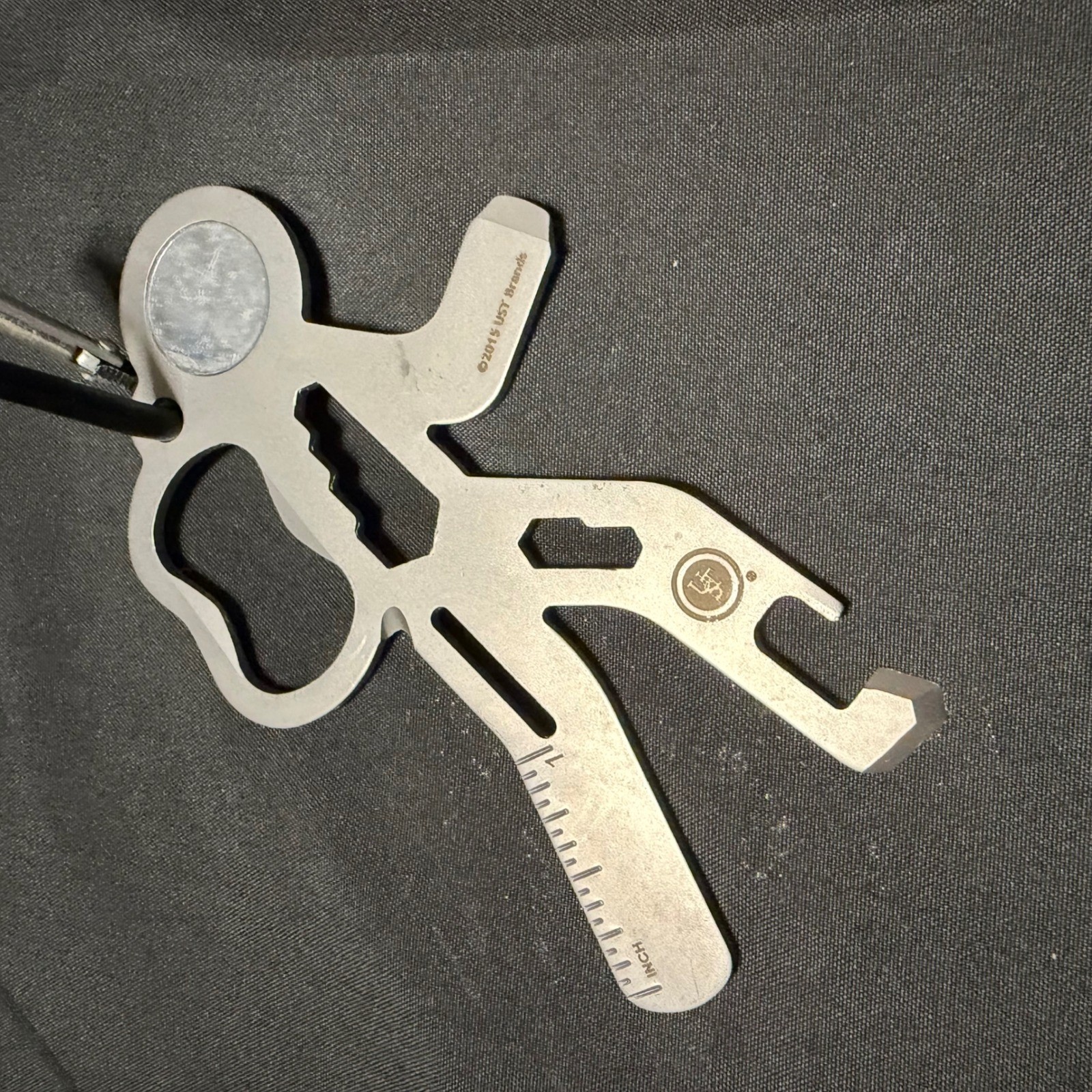 UST Brands Tool A Long Keychain Multi Tool Bottle Opener Pry Bar Wrench EDC