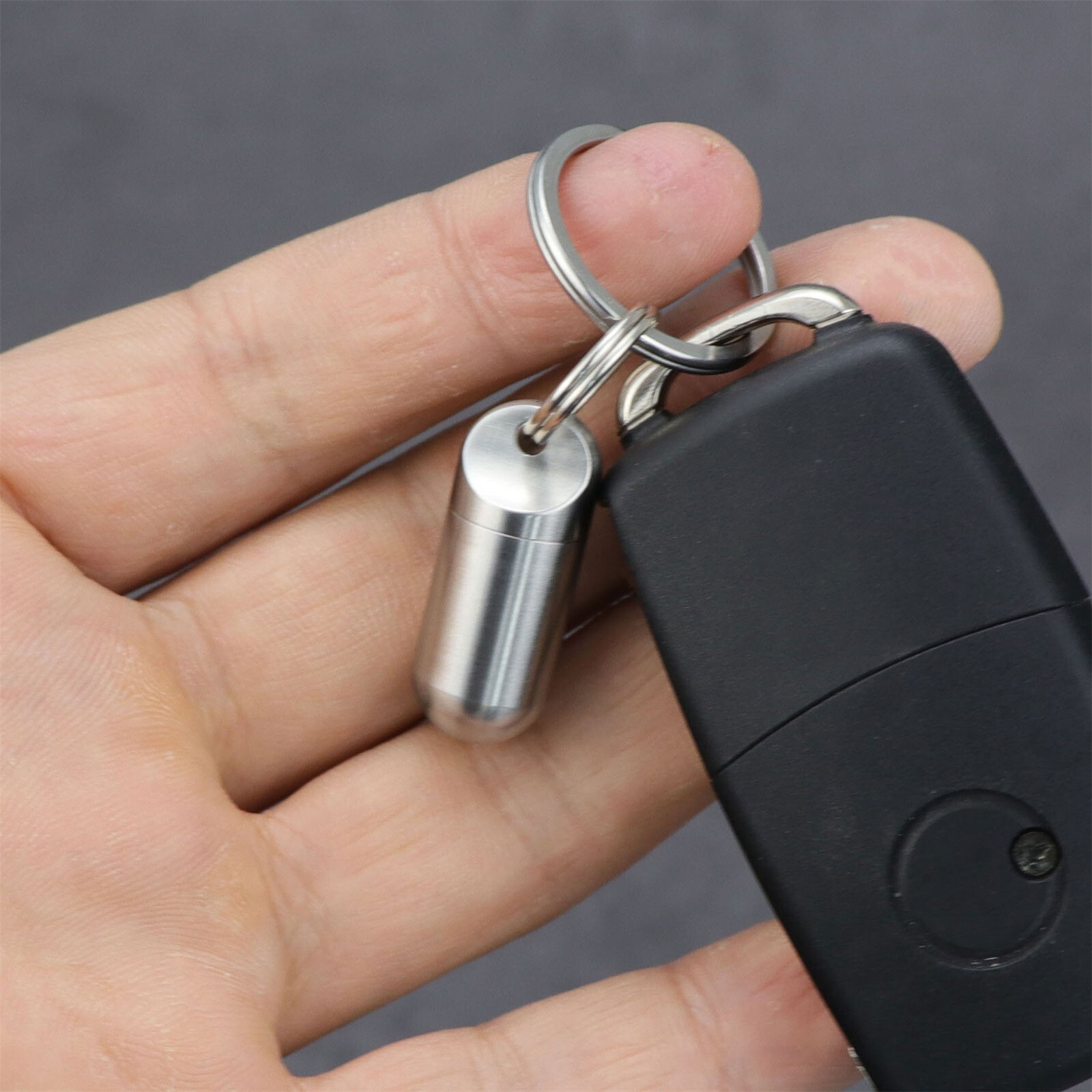 EDC Outdoor Waterproof Box Portable Pendant Key Chain Seal Storage container Box