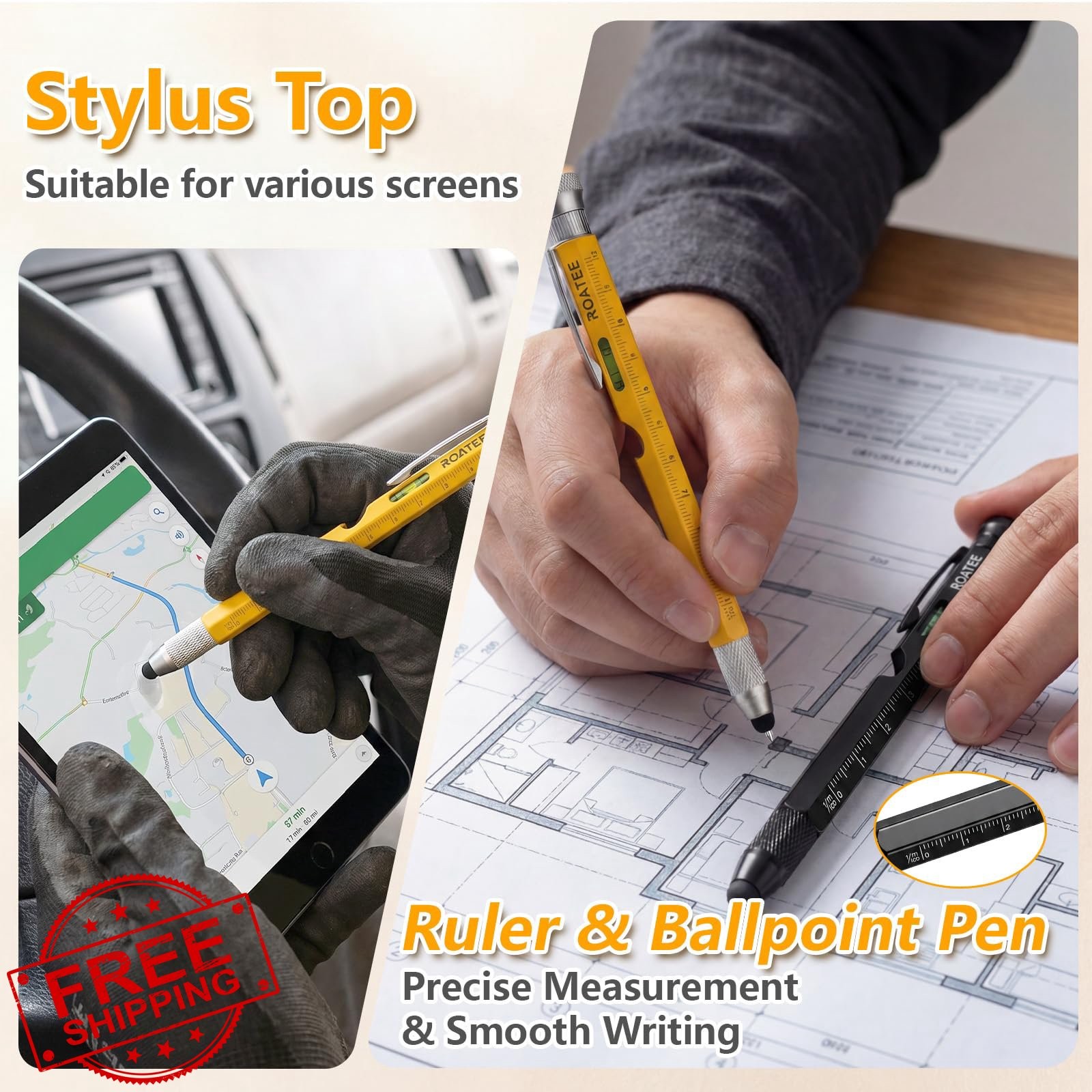 ROATEE multi tool pen yellow