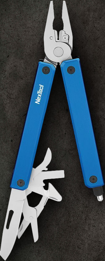 NexTool Gemini Multi Tool Blue Several Integrated Essentials With Storage Case