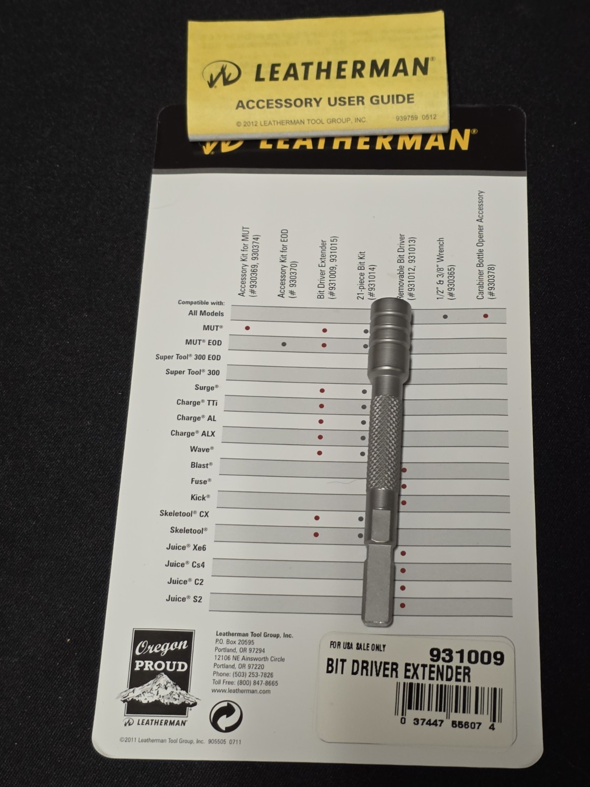 LEATHERMAN, Bit Driver Extender Add-on Accessory for Multi-Tools, Silver