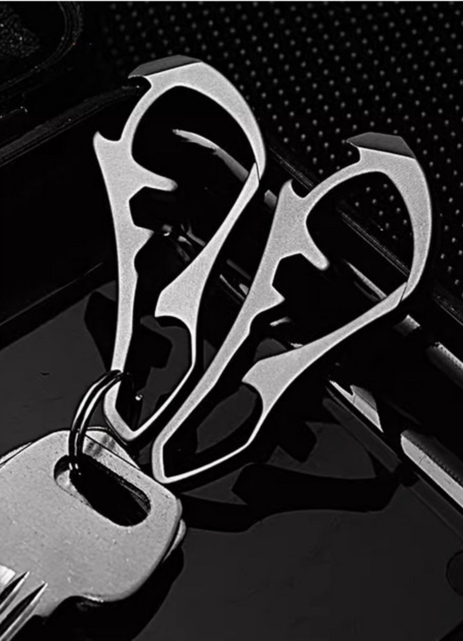 Outdoor Titanium Alloy Keychain Portable Multifunctional Car Pendant EDC Tool