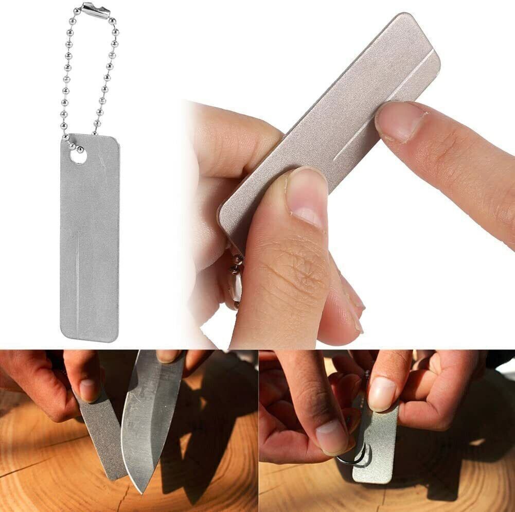 EDC 3PCS Mini Portable Sharpener Diamond Sharpening Stone Outdoor Camping Pocket