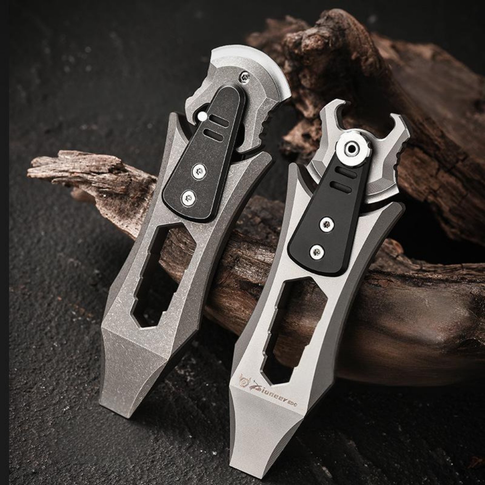Titanium Alloy EDC Tool Pry Bar Multi Function Bottle Opener Wrench Outdoor