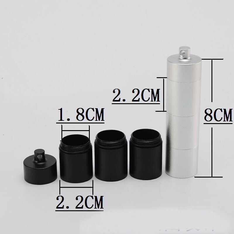 Aluminum Multi-layer Medicine Survival Waterproof Pill Storage Container Box EDC