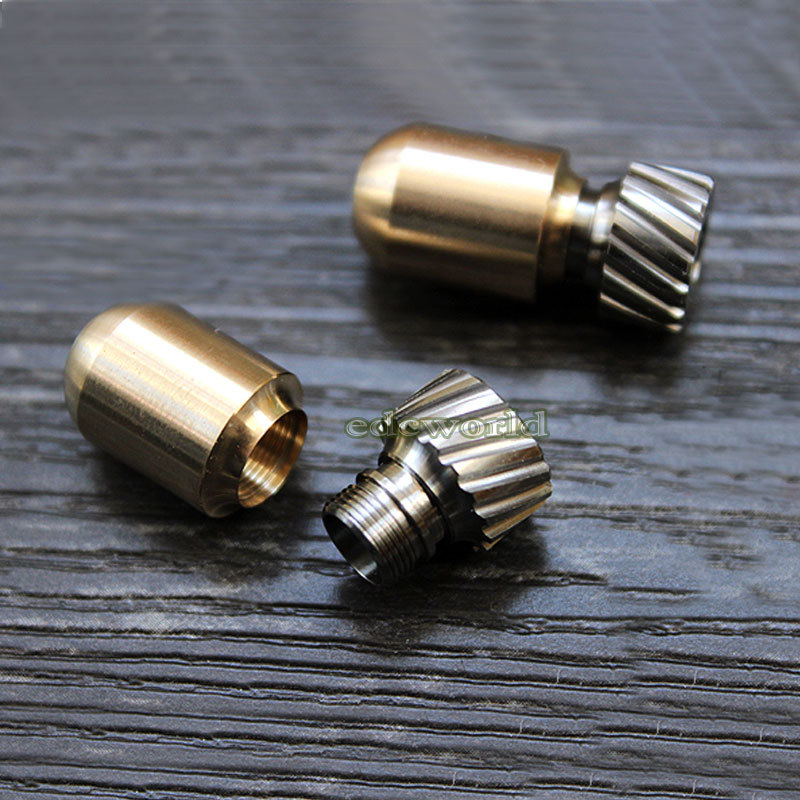 EDC TITANER Titanium + Brass EDC Bead Key Parachute Cord Pendant Lanyard DIYBead