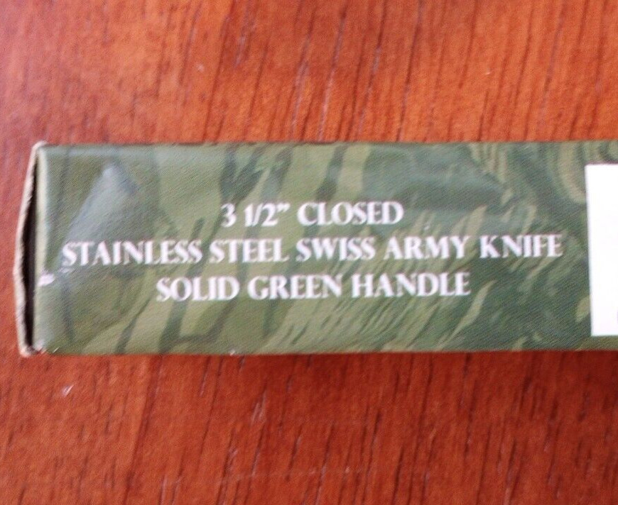 Multi-Function Frost Cutlery 3” Stainless Steel Green Army Knife 15-333G