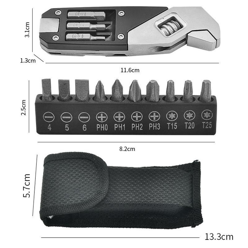 Destornillador Hexagonal 8 en 1 – Herramienta EDC Plegable con Llave de Acero