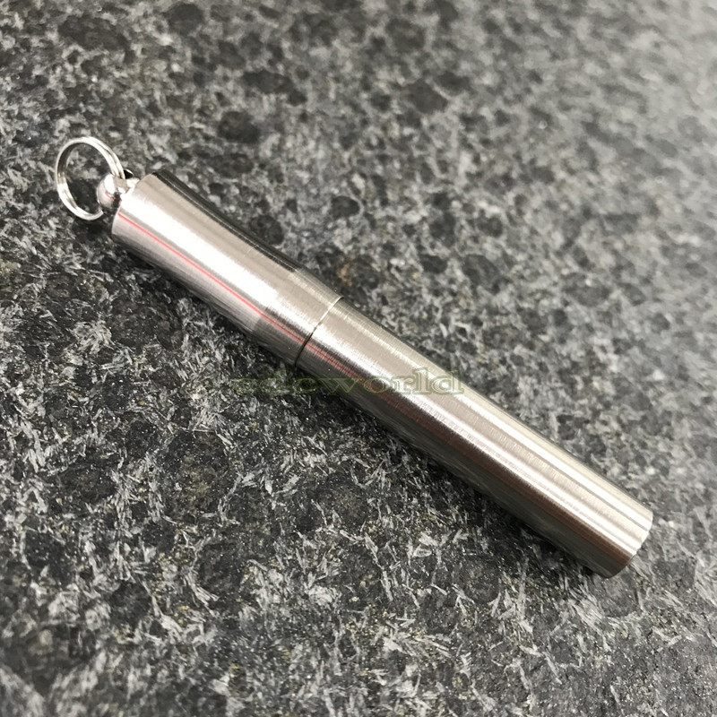 EDC Outdoor TC4 Titanium Alloy Waterproof Container Box Pendant Tweezers