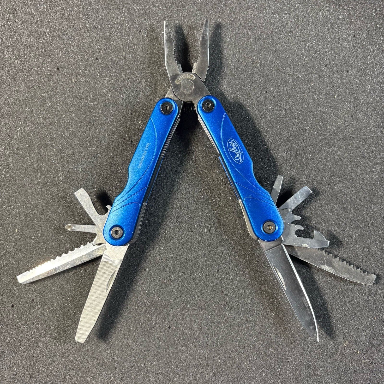 Sheffield Multi Tool 15 in 1 Stainless Steel w/ Pouch NEW Model 42208 Pliers