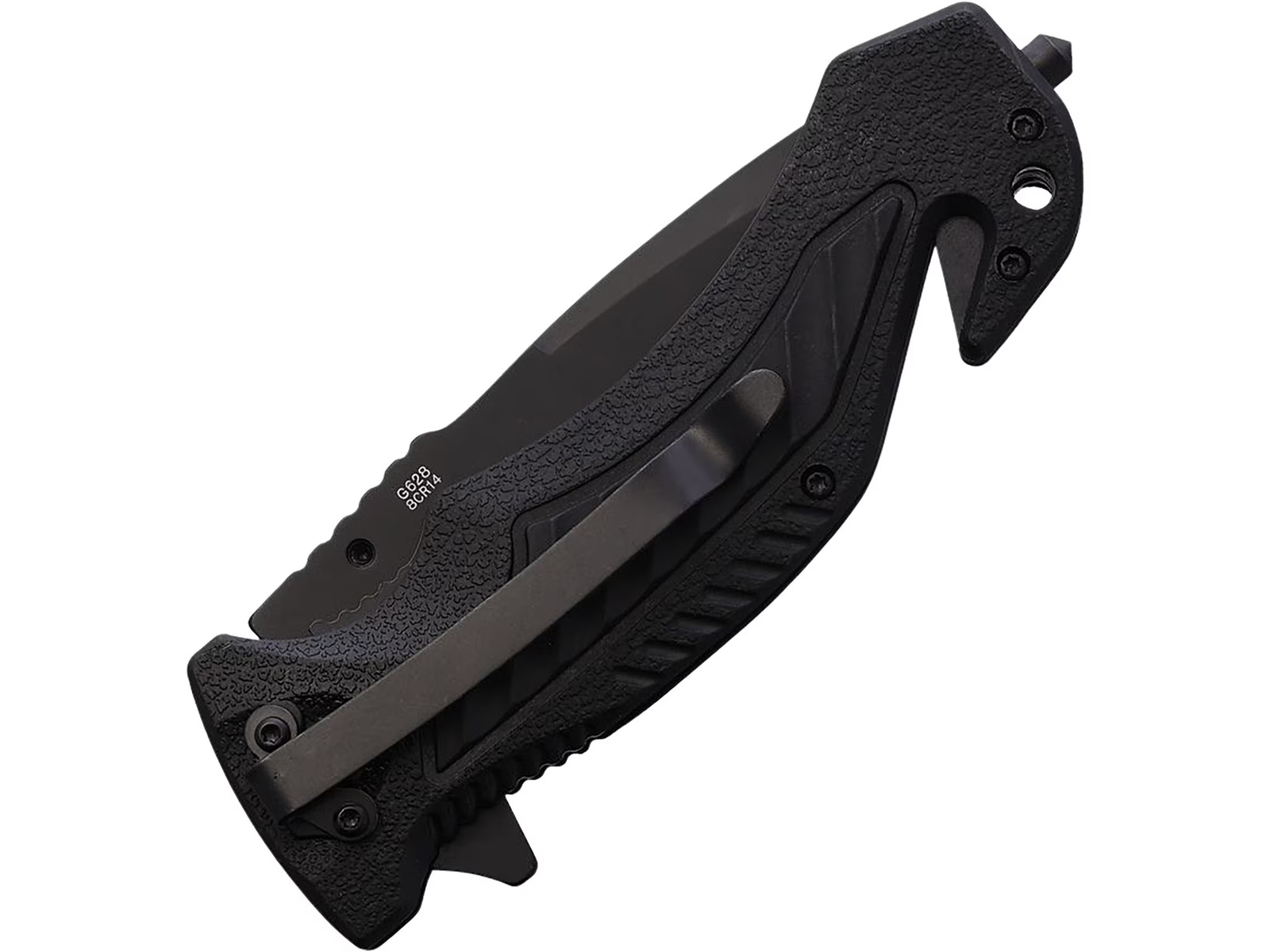 Ganzo Knives Linerlock Pocket Knife 3.5″ Drop Point 440 Black Blade