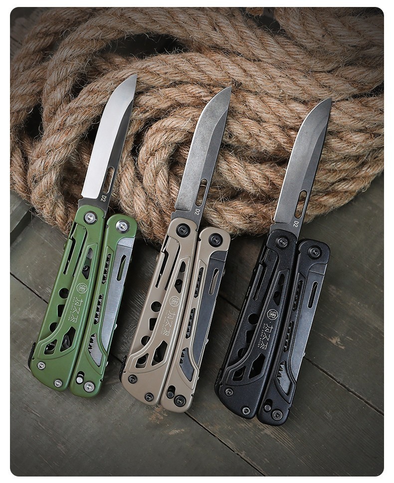 Stainless Steel Folding Multitool Pliers EDC Pocket Camping Outdoor Utility Tool