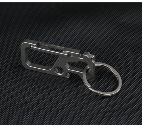 Outdoor Multi EDCTC4 Titanium Alloy Mechanic Keychain Carabiner Opener Portable