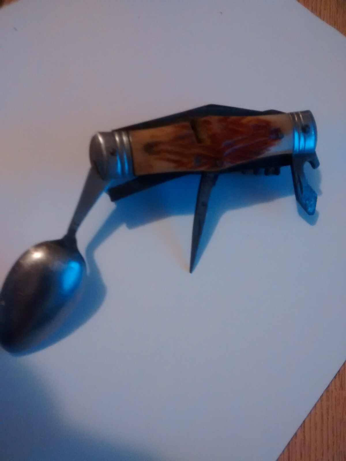 THALCO Multi-Function Knife, Knife/Fork/Spoon, Well Used, 11 Functions,Vintage  