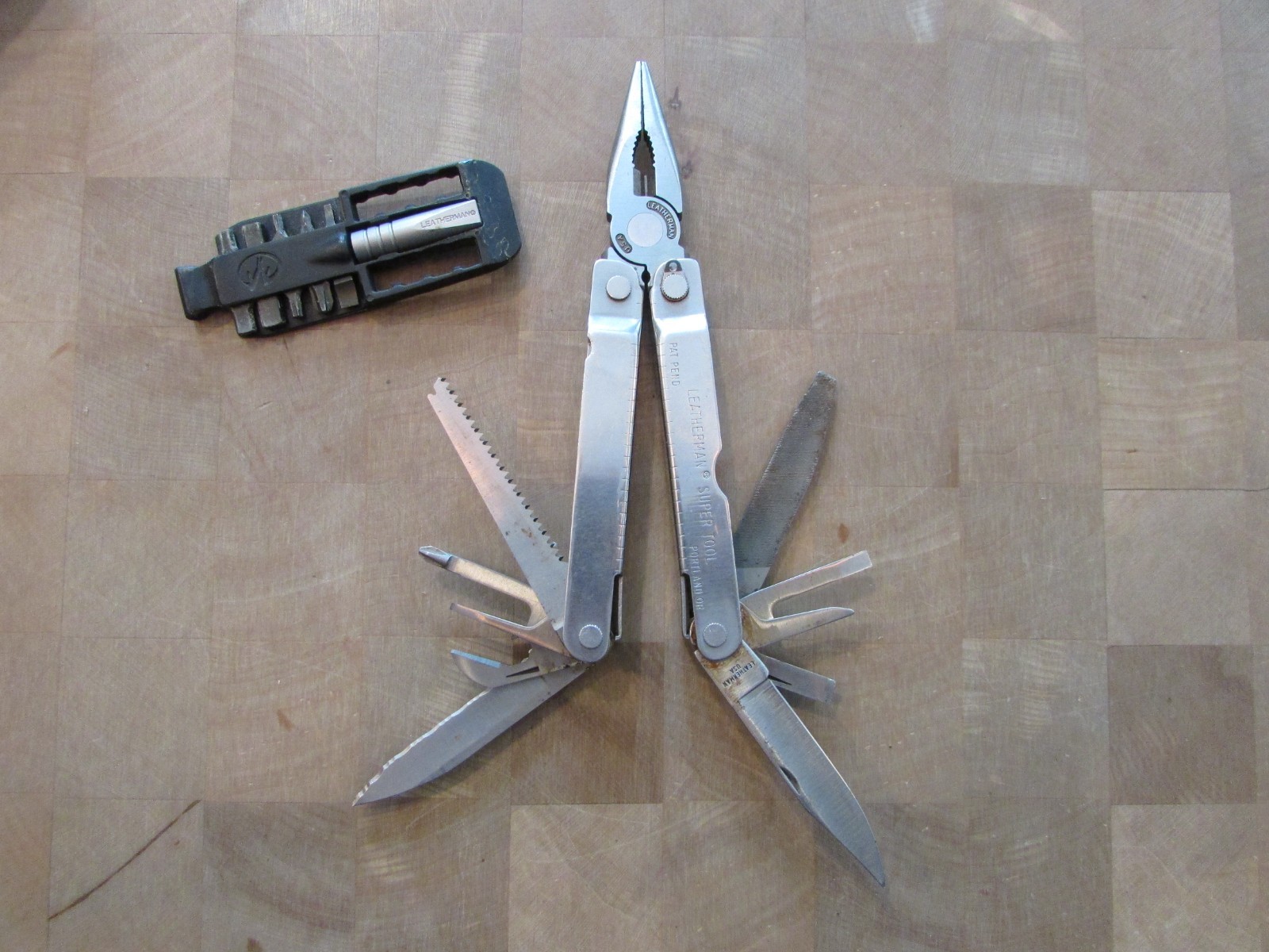 3 PCS. VINTAGE LEATHERMAN SUPER TOOL, KICK & MICRA Multi-Tools Good Cond.