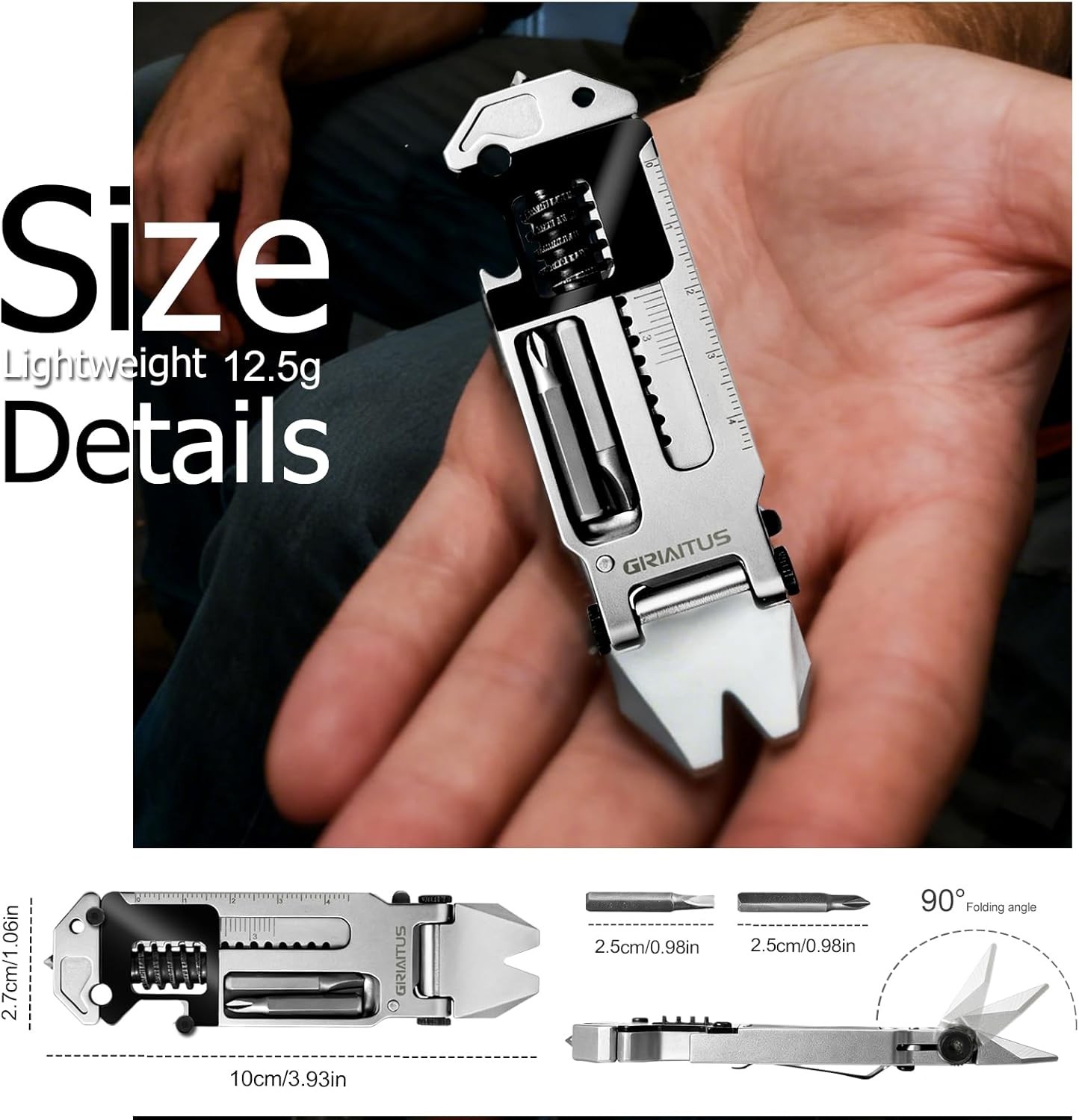EDC equipment crowbar, EDC 7-in-1 multi-tool, everyday survival gear.