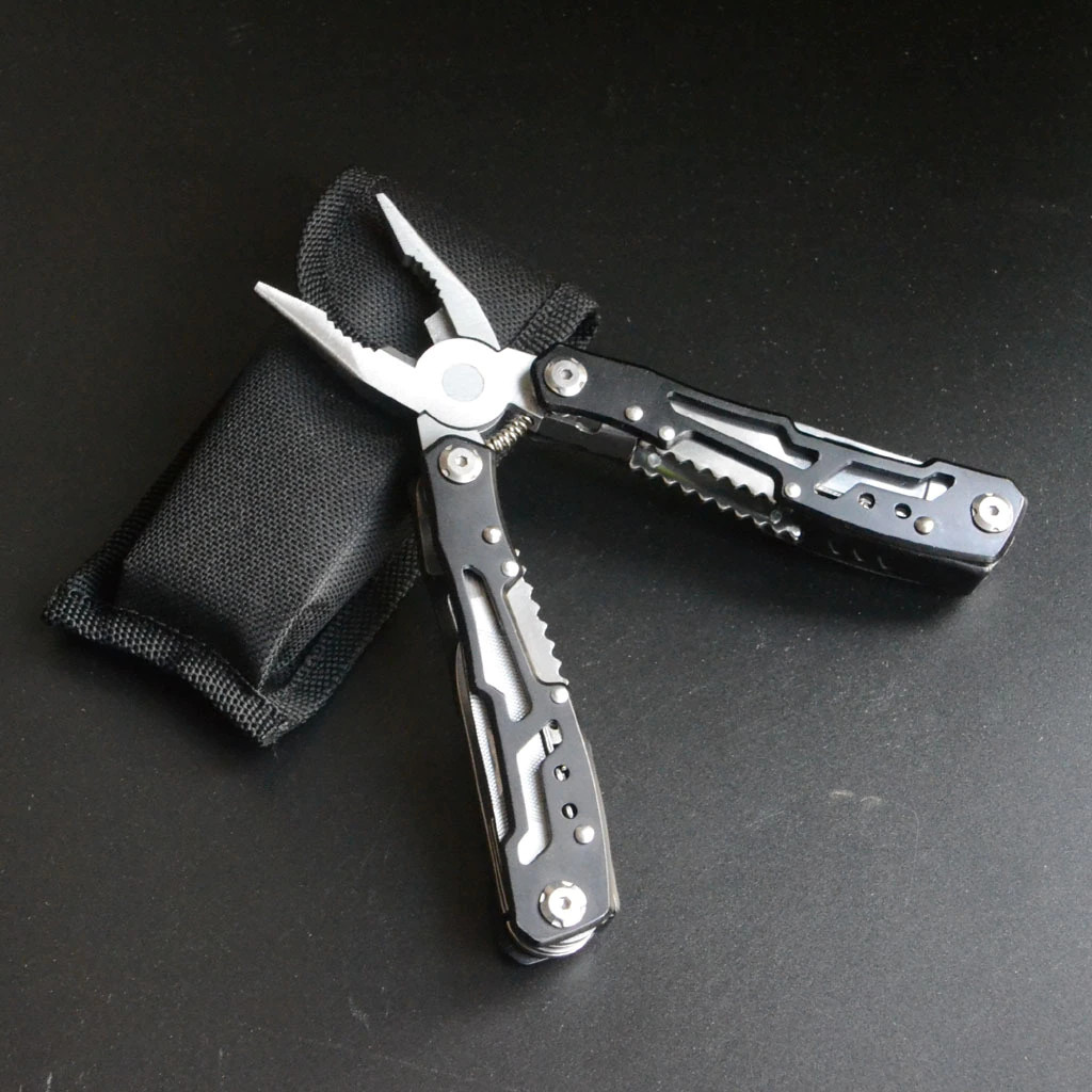 14-in-1 Foldable Stainless Pocket Heavy-Duty EDC Multi-Tool With Sheath