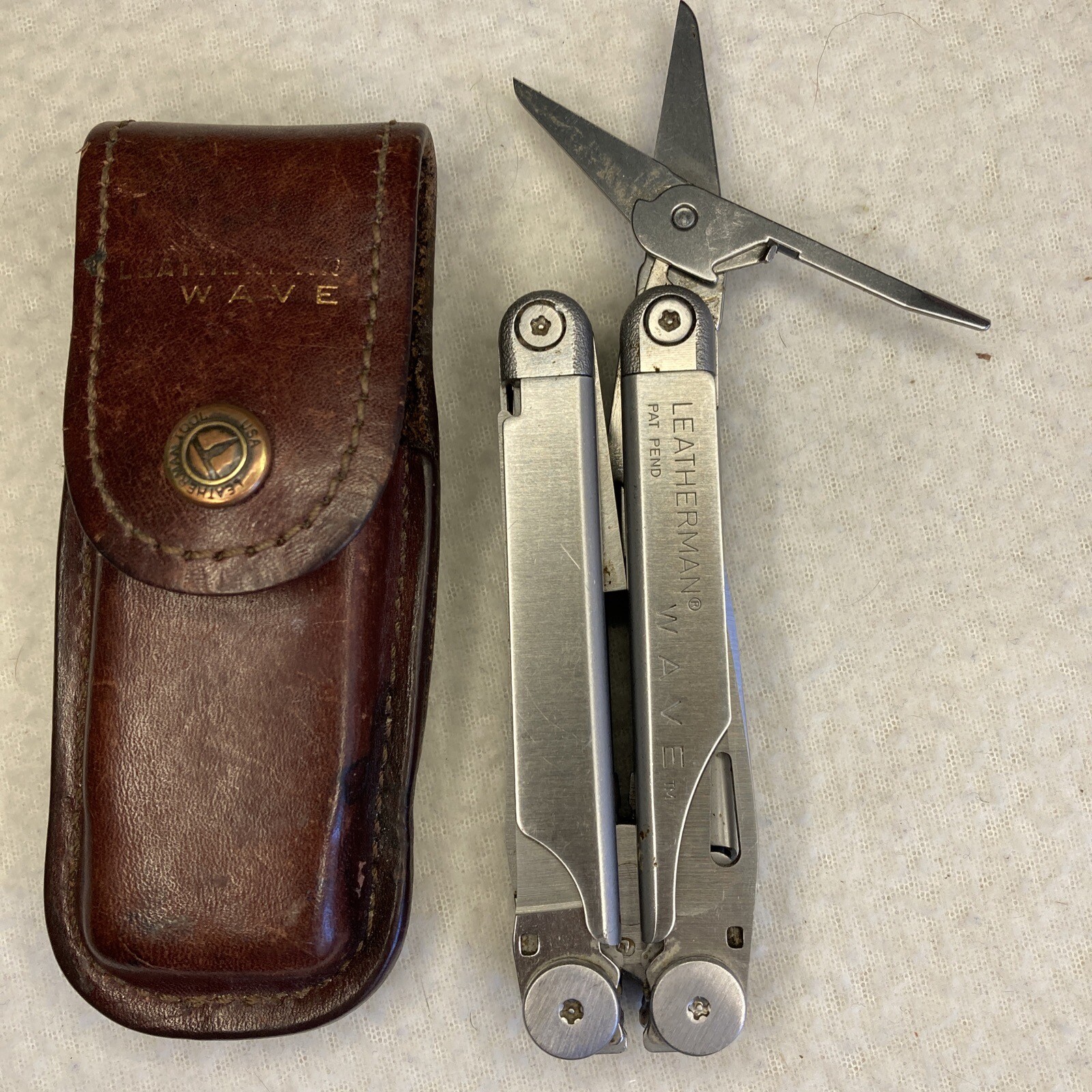 Leatherman Wave Pocket Survival Multi Tool Set Toolkit Leather Sheath Original