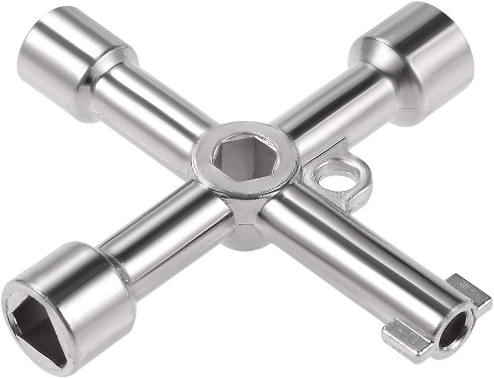 Electrical Cabinet Key 4-Way Multi Triangle/Square Water Meter Box Safety Key