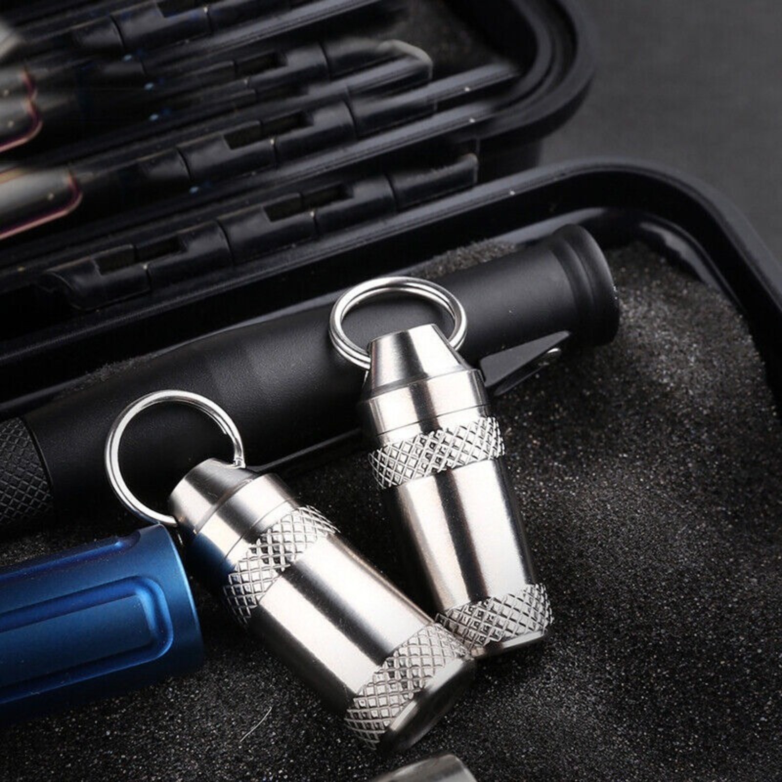 NEW Titanium Alloy Waterproof Case Pill Box Portable Container Pill Storage Box