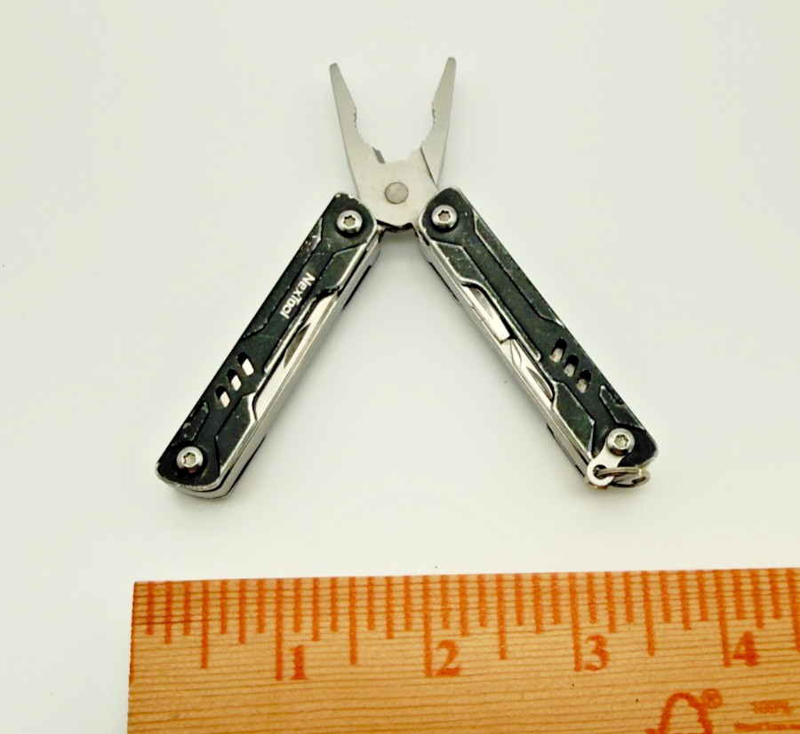 NexTool Mini Multi-Tool Pliers Pocket Knife Keychain Tool – Black, Used