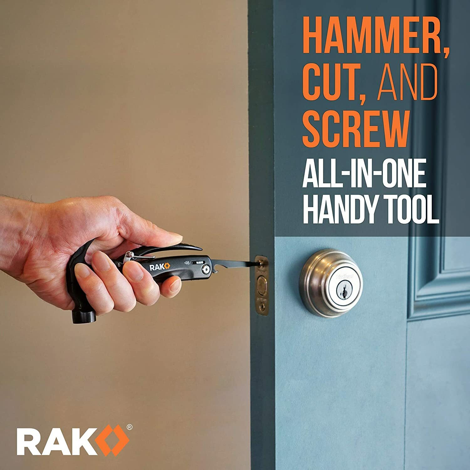 RAK Hammer Multi-Tool – Multi-Functional 12 in 1 Mini Hammer Camping Gear