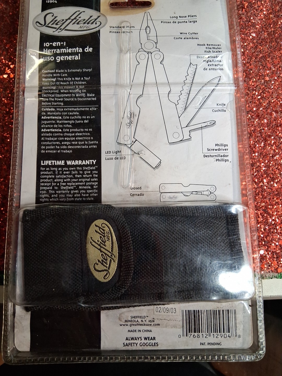 Sheffield 10 In 1 All Purpose Tool Survival Free Shipping