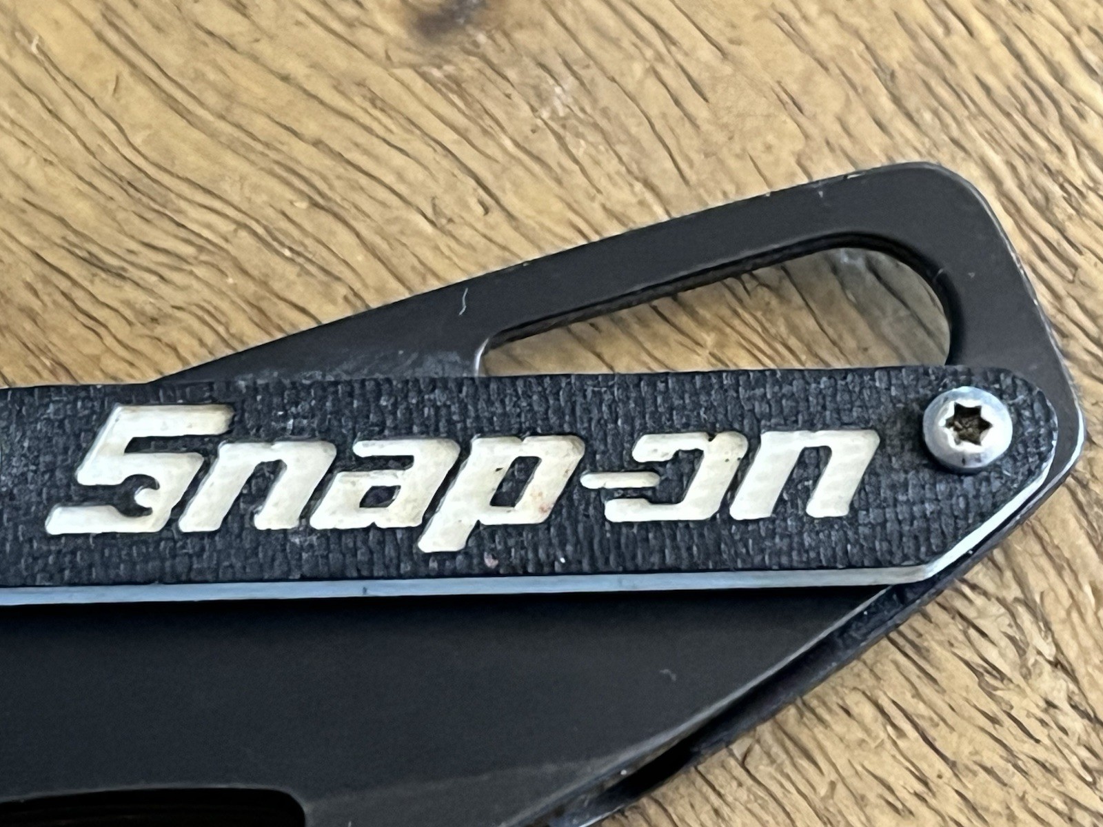 Snap-On BLACK Pocket Knife SUPER NICE!! TSA Confiscated ~TASKCo