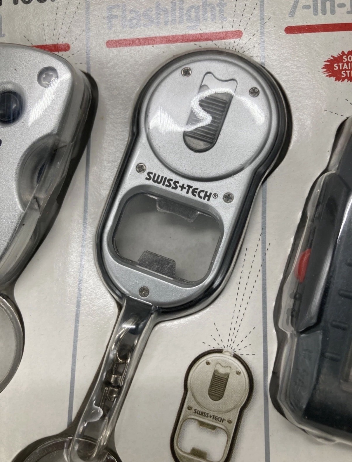 SWISS TECH Micro Tool 5 Pc Set XL900 Key Ring Flashlight Wrench Screwdriver NEW