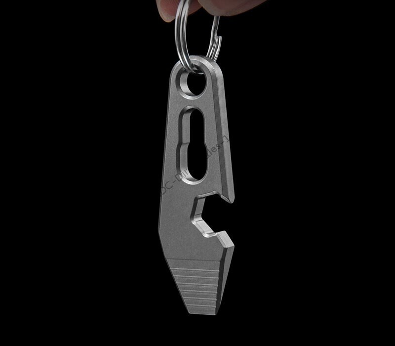 Hot EDC Mini Titanium Alloy Keychain Multi Tools Pry Bar Crowbar Opener Cutter